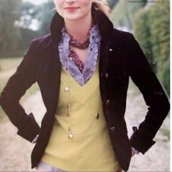 J Crew Lined Bella Brown Velvet Blazer